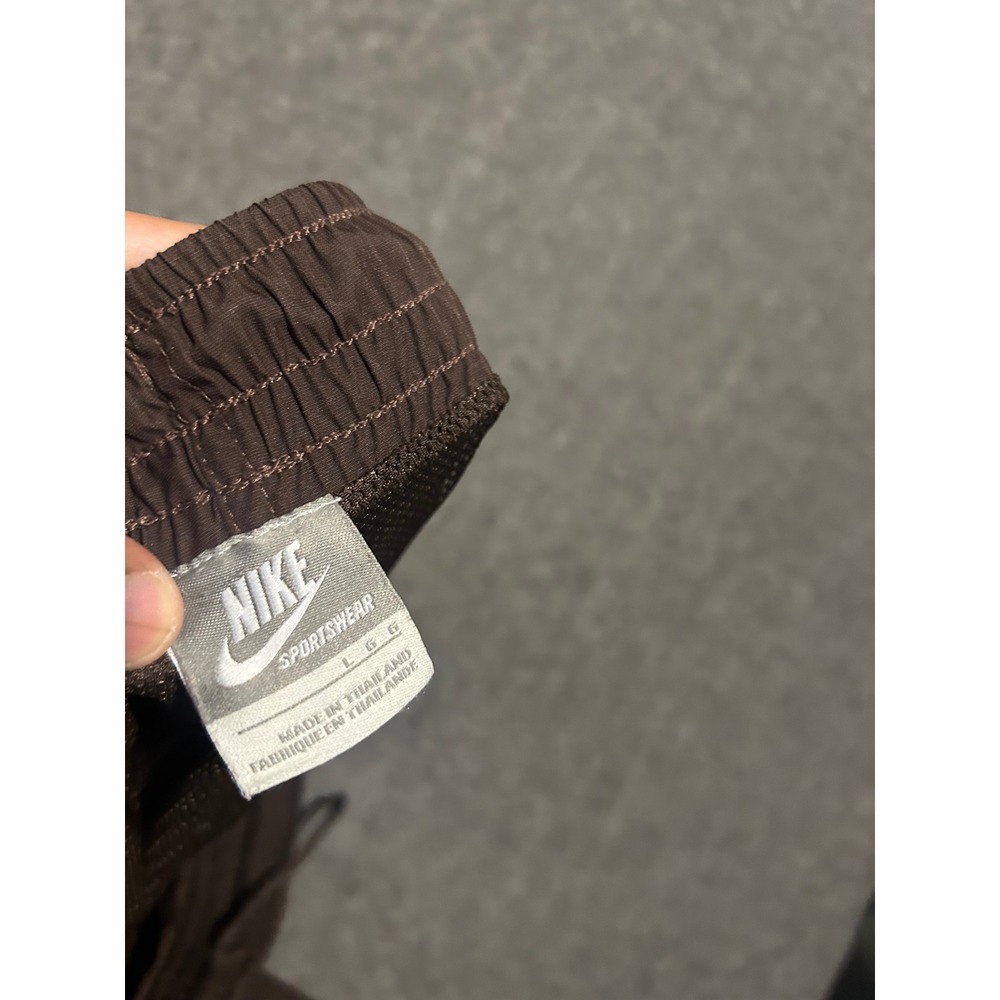 Nike windbreaker pants brown baggy vintage Large striped Y2K mens - Picture 3 of 7